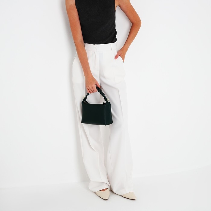 Сумка-багет на молнии, цвет зелёный Сумка-багет на молнии, цвет зелёный