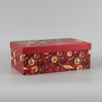Коробка новогодняя подарочная &laquo;Елочные игрушки&raquo;, 32.5&times;20&times;12.5 см