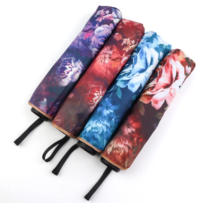 Зонт механический «Воздушные пионы», эпонж, 4 сложения, 8 спиц, R = 48/55 см, D = 110 см, цвет МИКС Зонт механический «Воздушные пионы», эпонж, 4 сложения, 8 спиц, R = 48/55 см, D = 110 см, цвет МИКС