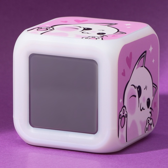 Часы будильник электронные «Котик», мод.49, 7,8 х 7,8 см. Часы будильник электронные «Котик», мод.49, 7,8 х 7,8 см.