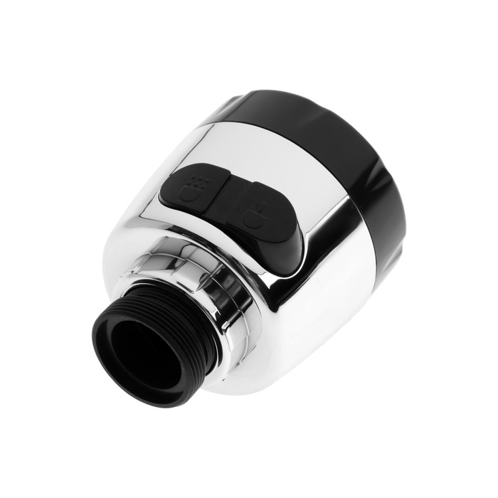 Аэратор ZEIN, с регулировкой потока, 2 режима, клавишный, пластик Аэратор ZEIN, с регулировкой потока, 2 режима, клавишный, пластик