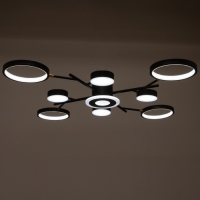 Люстра с ПДУ 2300/9BK LED 190Вт 3000-6000К черный 85х85х9 см BayerLux