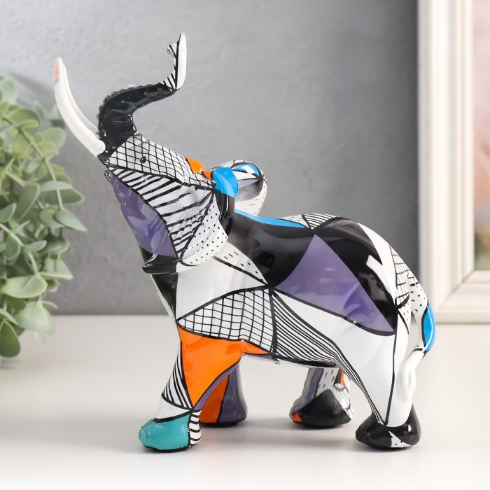 Сувенир полистоун Сувенир полистоун "Африканский слон. Абстракция" 8х13х19 см