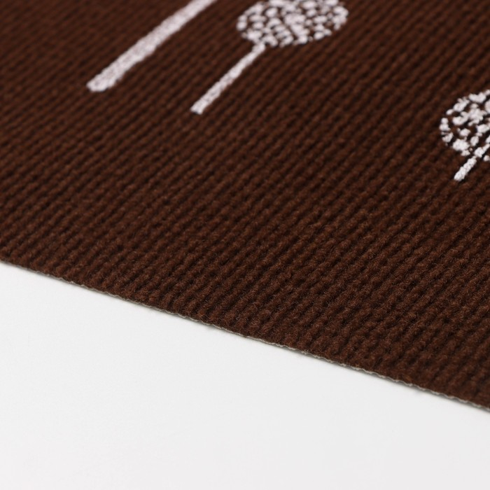 Коврик влаговпитывающий придверный светящийся в темноте Доляна «Добро пожаловать», 50×80 см, цвет коричневый Коврик влаговпитывающий придверный светящийся в темноте Доляна «Добро пожаловать», 50×80 см, цвет коричневый