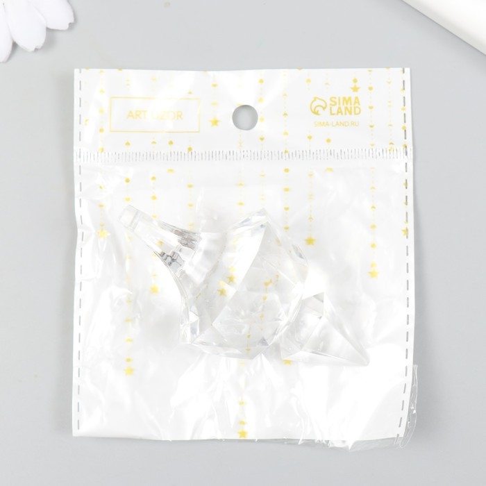 Декор для творчества пластик Декор для творчества пластик "Фигурная сосулька, кристалл" прозрачный 4,3х4,3х8,3 см