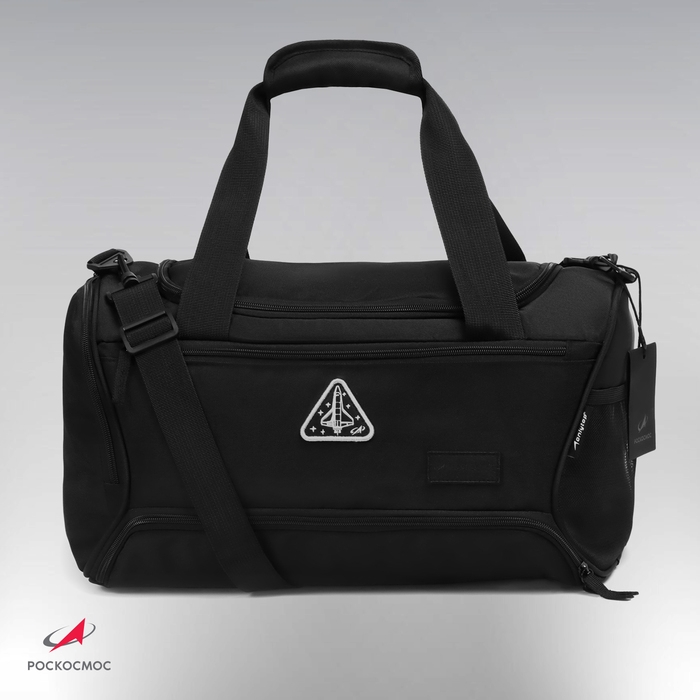Сумка спортивная РОСКОСМОС х ONLYTOP, цвет чёрный Сумка спортивная РОСКОСМОС х ONLYTOP, цвет чёрный