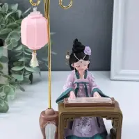 Сувенир полистоун свет "Девочка в кимоно играет на муз. инструменте" 3хAG3 6,5х11,5х21 см