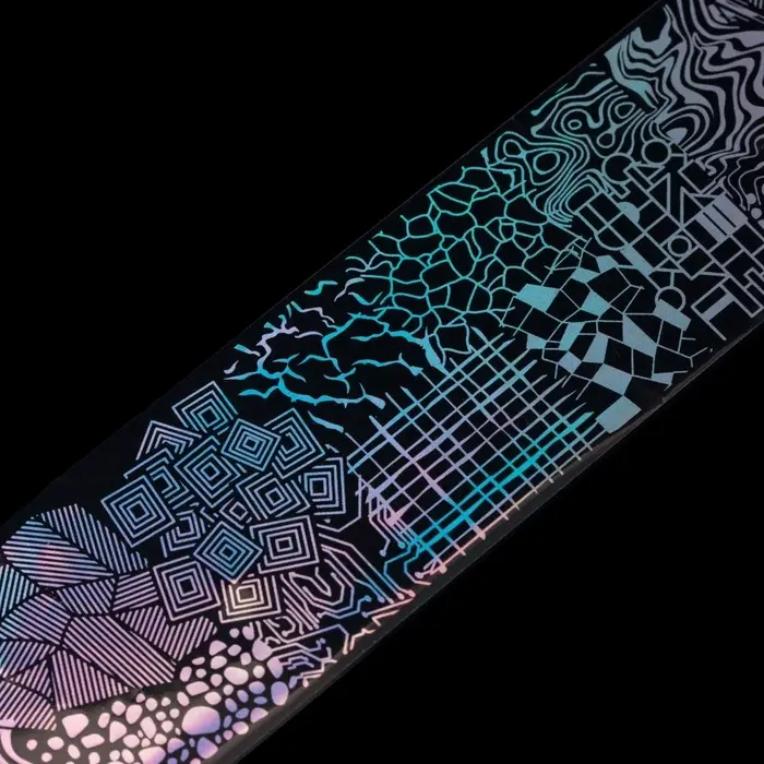 Фольга для ногтей «Абстракция», переводная, голографическая, 4×50 см, в пластиковом футляре, серебристая