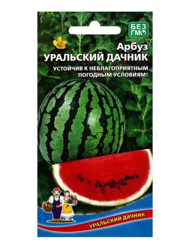 Семена Арбуз Уральский дачник (УД) Е/П , Е/П,  10 шт.