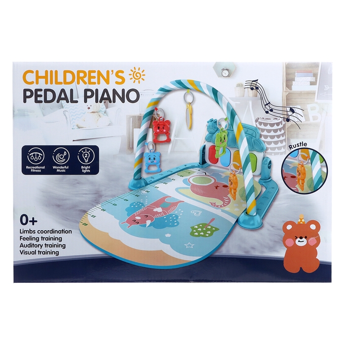 Музыкальный развивающий коврик «Весёлые зверята», цвет розовый Музыкальный развивающий коврик «Весёлые зверята», цвет розовый