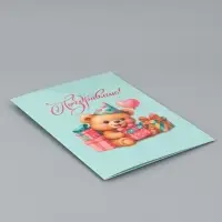 Открытка поздравительная &laquo;Поздравляю&raquo;, мишка, 19 х 29 см