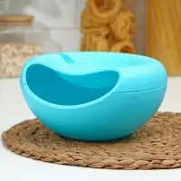 Тарелка для семечек и орехов, с подставкой для телефона, 20&times;11 см, пластик, МИКС