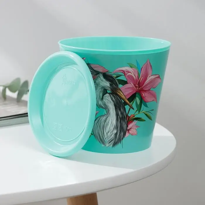 Горшок для цветов Доляна «Арама», 800 мл, цвет зелёный Горшок для цветов Доляна «Арама», 800 мл, цвет зелёный