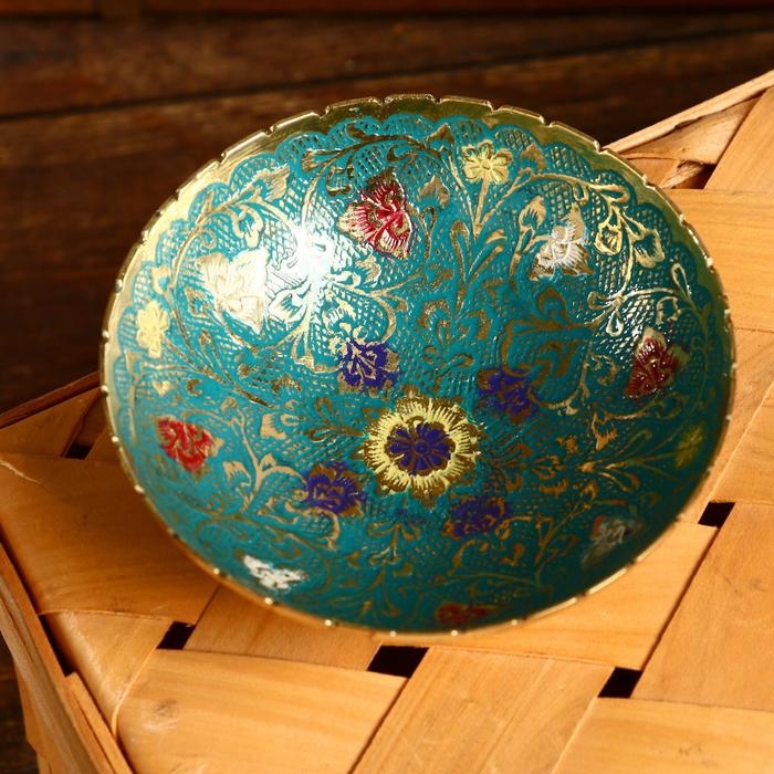 Блюдце "Айша" латунь 10,5х10,5х3,5 см