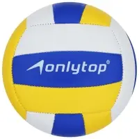 Волейбольный мяч ONLYTOP, машинная сшивка, 18 панелей, р. 2, PVC