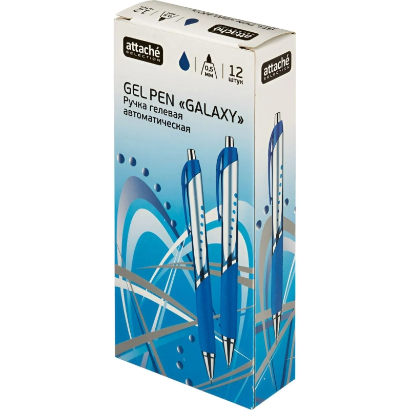 Ручка гелевая автомат.Galaxy,синий корп,син,манж