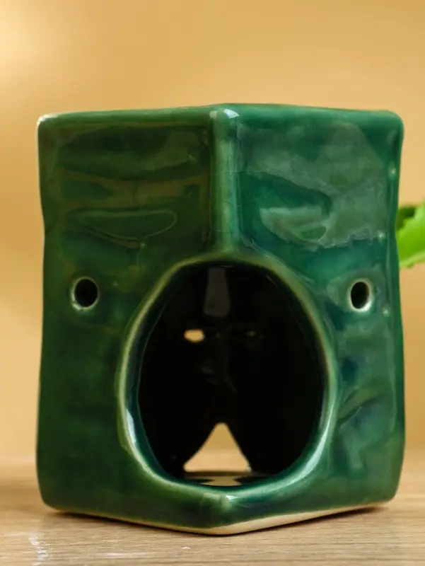 Аромалампа "Близнецы" керамика, цв. зелёный, 6,5х6,5х9 см