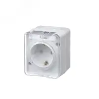 AtlasDesign Profi54 розетка с заземлением со шторками IP54 16А 250B, БЕЛЫЙ, Россия