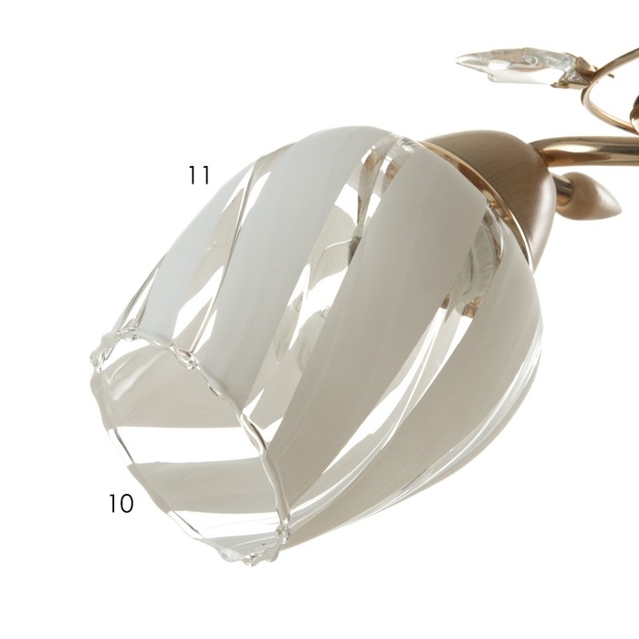 Люстра Люстра "Лепестки" 2x40Вт E27 золото 44х33х28 см