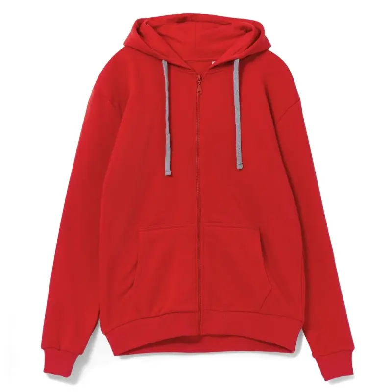 Толстовка на молнии с капюшоном Unit Siverga красная, размер XS Толстовка на молнии с капюшоном Unit Siverga красная, размер XS