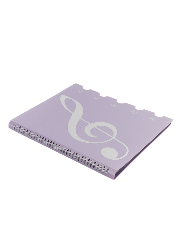 Нотная папка - 10 файлов 20 листов фиолетовая Нотная папка - 10 файлов 20 листов фиолетовая