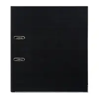 Папка-регистратор А4, 75 мм, ПВХ, тиснение &laquo;лён&raquo;, металлическая окантовка, карман на корешок, собранная, черная, микс