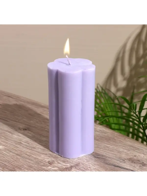 Свеча "Цветок" 6х6х12 см, соевый воск МИКС