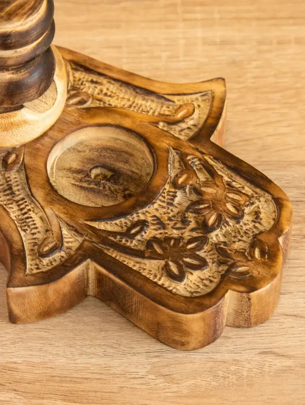 Подставка под благовония  Подставка под благовония "Рука Фатимы" дерево 15 см