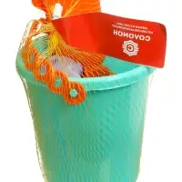 Набор для игры в песке (Ведро 1л, 4 формочки динозавры, грабельки и лопатка)