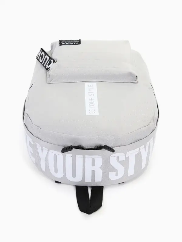 Рюкзак молодёжный на молнии, с карманами, размер 27&times;10&times;37.5 см, серый