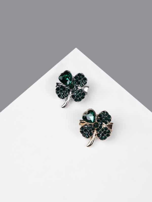 Брошь «Клевер», МИКС, (неделимая фасовка 12 шт., цена за шт.) Брошь «Клевер», МИКС, (неделимая фасовка 12 шт., цена за шт.)