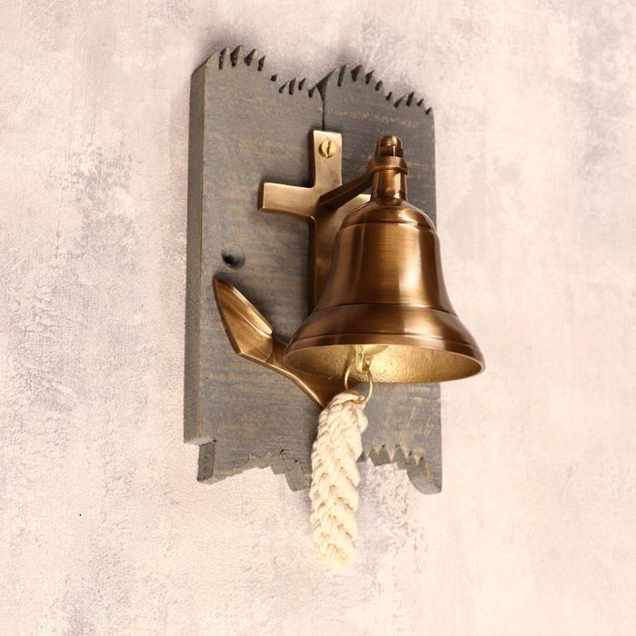 Рында латунь  Рында латунь "Мне бы в море" 11х18х12 см