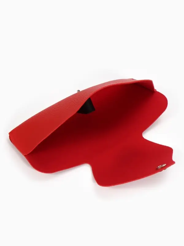 Футляр для очков, на кнопке, 16&times;3&times;6.3 см, красный