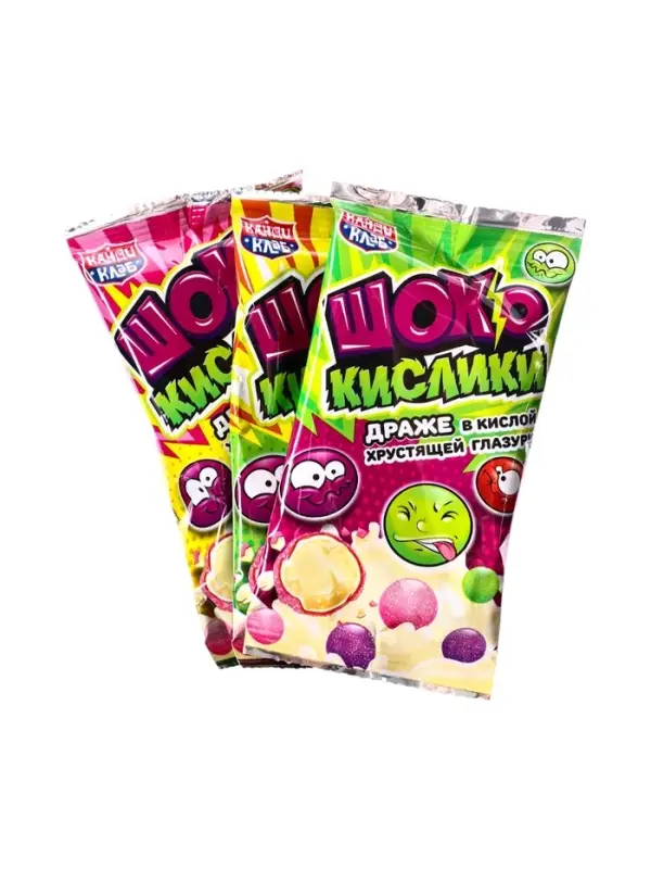 Драже в кислой хрустящей глазури «ШокоКислики», 10 г Драже в кислой хрустящей глазури «ШокоКислики», 10 г
