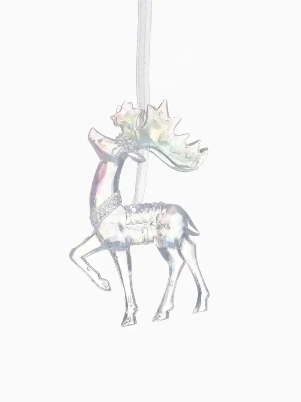 Ёлочная игрушка &laquo;Зимнее волшебство. Гордый олень&raquo;, 13&times;8 см, прозрачный перелив