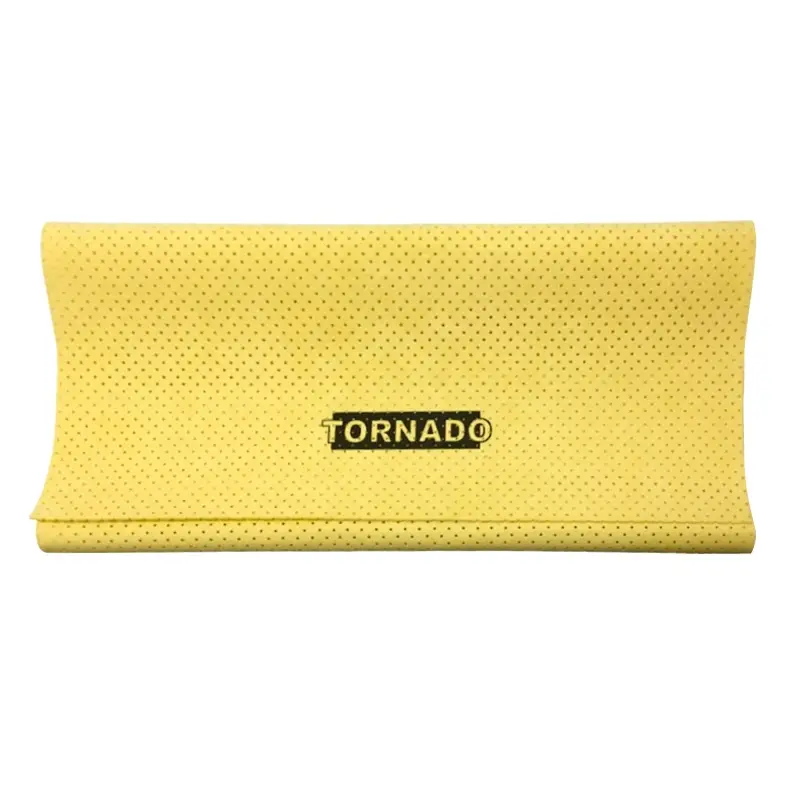 Замша искусственная, перфорированная 55х40см, 300 г/см&sup2; (желтая)