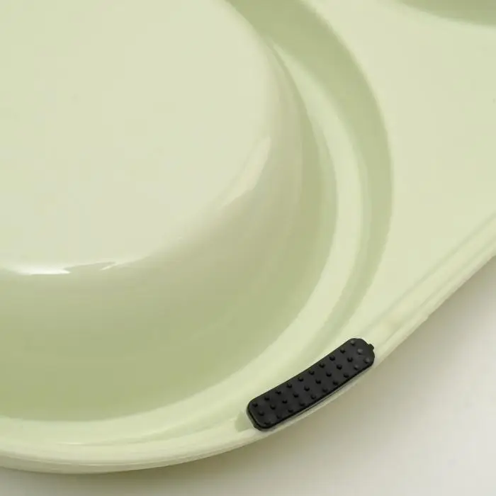 Миска металлическая двойная наклонная на пластиковом основании, 28,5 х 15 х 7 см, зелёная Миска металлическая двойная наклонная на пластиковом основании, 28,5 х 15 х 7 см, зелёная