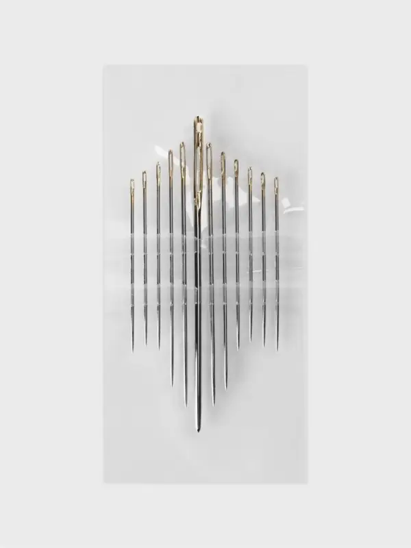 Иглы швейные штопальные TEIRA, для гобелена, набор 12 шт., d=0.7-1.4, 3.6-9 см