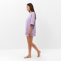 Комплект женский (футболка, шорты) KAFTAN Basic line, р. 42, сиреневый