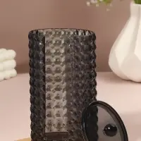 Органайзер для ватных дисков &laquo;Black Secret&raquo;, с крышкой, 18&times;10&times;7.5 см, чёрный