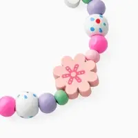 Набор детских украшений Выбражулька &laquo;Зайчик&raquo;, 2 предмета: бусы, браслет d=6 см разноцветный