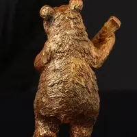 Фигура "Медведь с домрой", 11х6 см, бронза