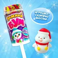 Хлопушка на палочке &laquo;Зимний бум&raquo;, снеговик 1, с наклейками
