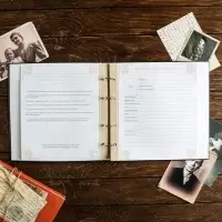 Родословная книга &laquo;Семейная&raquo;, с деревянным элементом, 84 страницы, 24.5&times;23&times;4 см