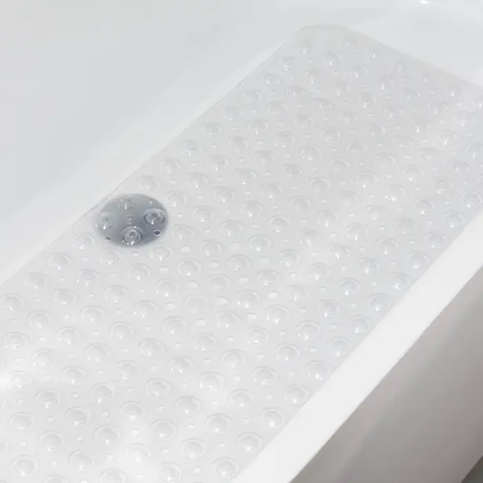 Коврик противоскользящий в ванну на присосках, 39&times;99 см, прозрачный