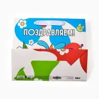 Пакет подарочный &laquo;Поздравляем. Смешарики&raquo;, 27&times;23&times;11.5 см