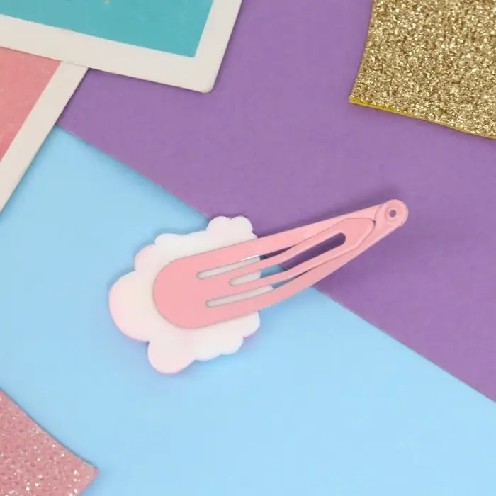 Невидимка для волос  Невидимка для волос "Адель" (набор 2 шт) кисонька, 5,5 см, розовый