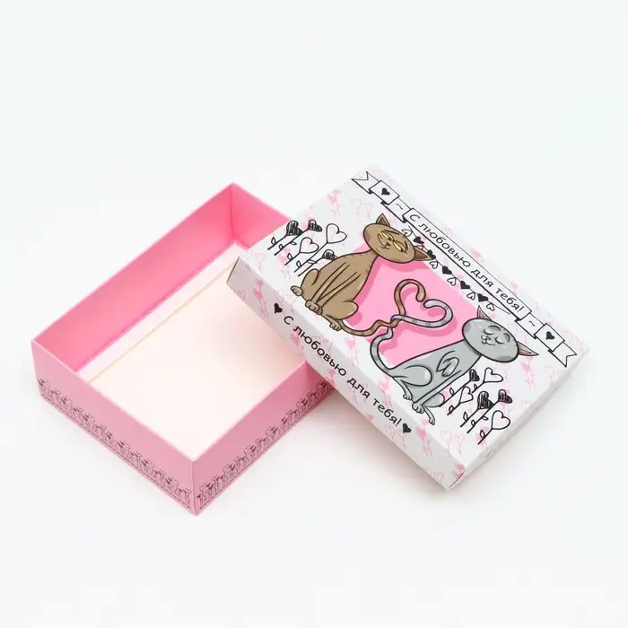 Подарочная коробка Подарочная коробка "Котики", 16,5 х 12,5 х 5,2 см