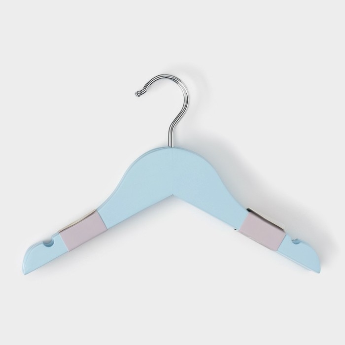 Плечики - вешалки для одежды LaDо́m, 3 шт, детские, 27×18 см, цвет голубой Плечики - вешалки для одежды LaDо́m, 3 шт, детские, 27×18 см, цвет голубой