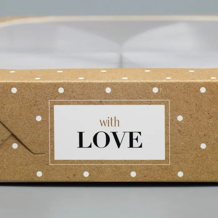 Упаковка кондитерская, «With love», 23 х 23х 4 см Упаковка кондитерская, «With love», 23 х 23х 4 см